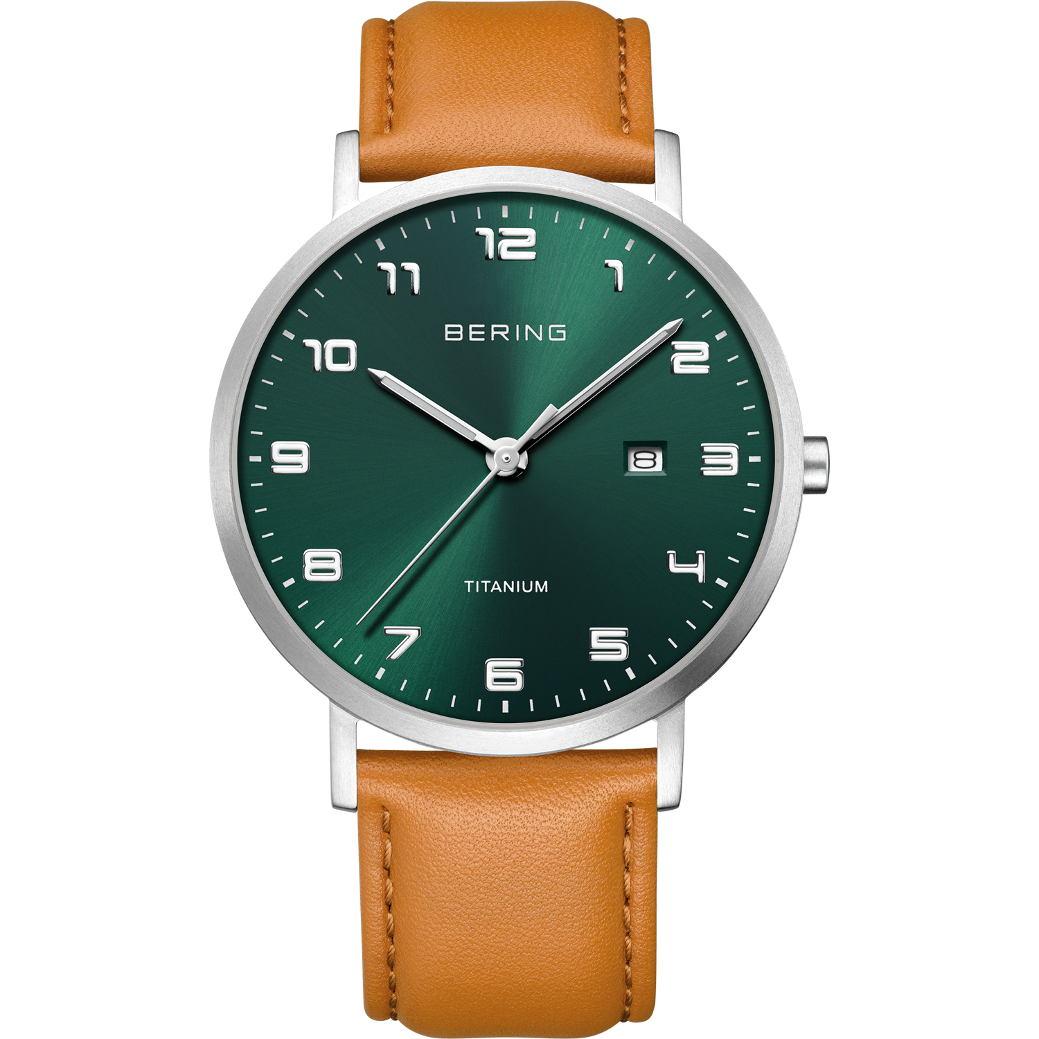 Bering Men's Titanium Green Dial Watch