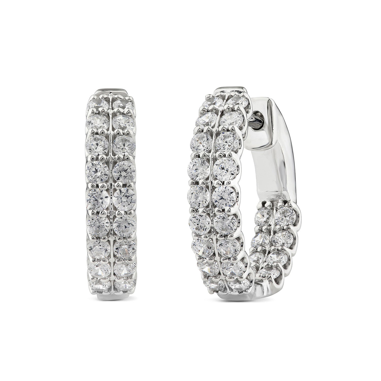 1.00ct Lab Grown Diamond Hoop Earrings in 18ct White Gold