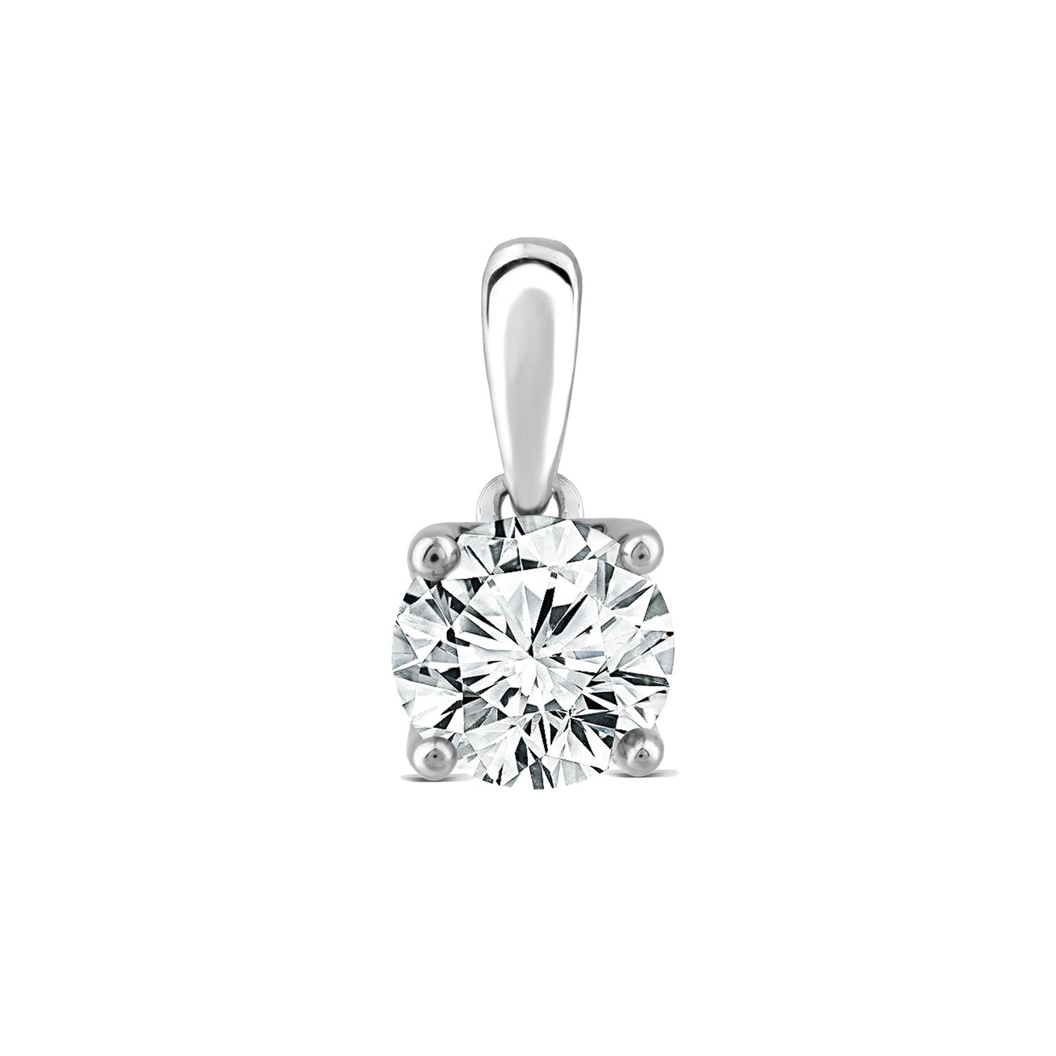 0.50ct Lab Grown Diamond Pendant in 18ct White Gold