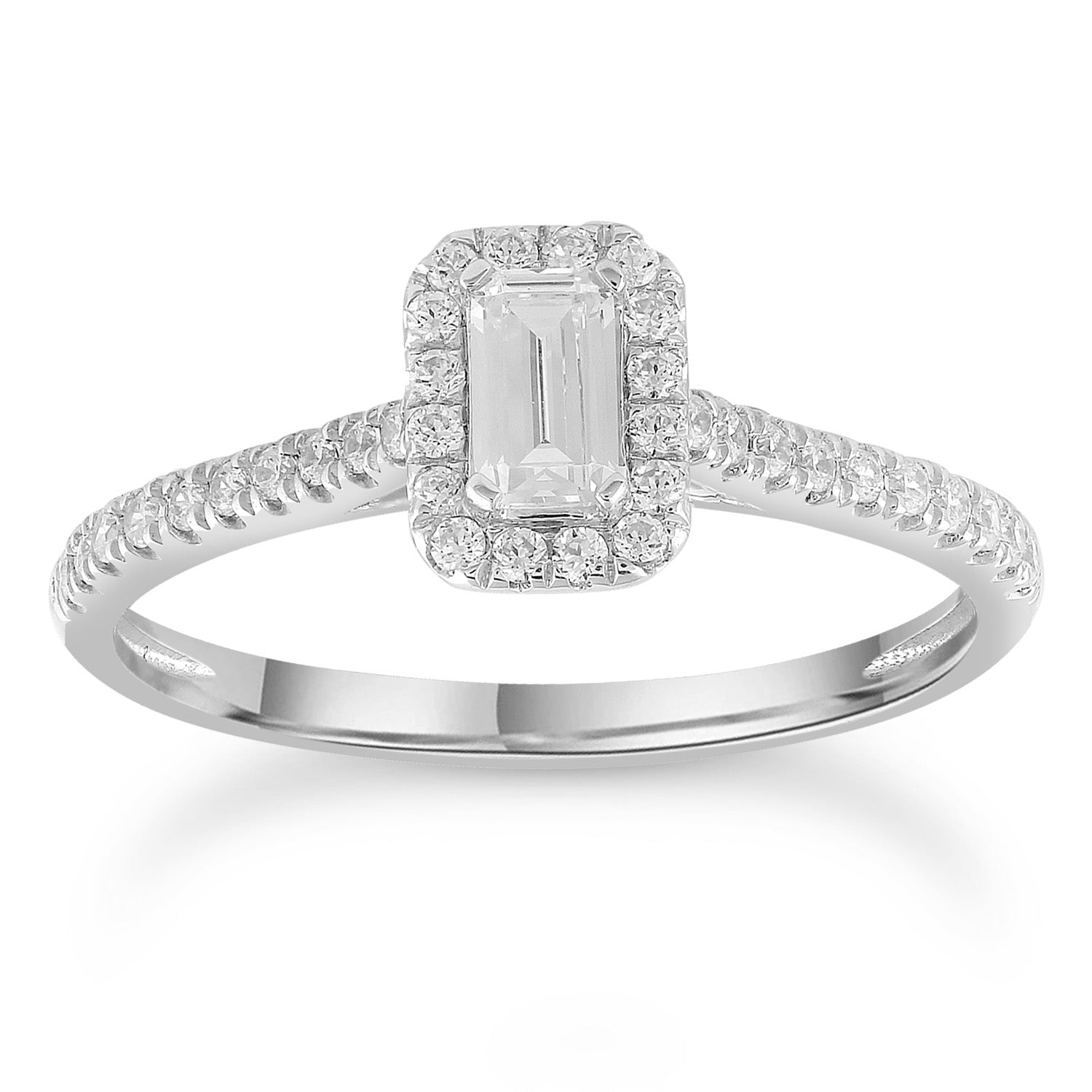 Diamond Ring with 0.50ct Diamonds in 9ct White Gold