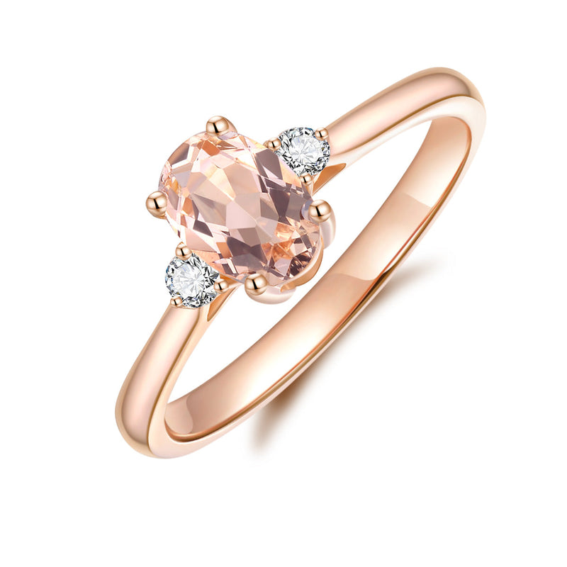 Morganite deals gold ring