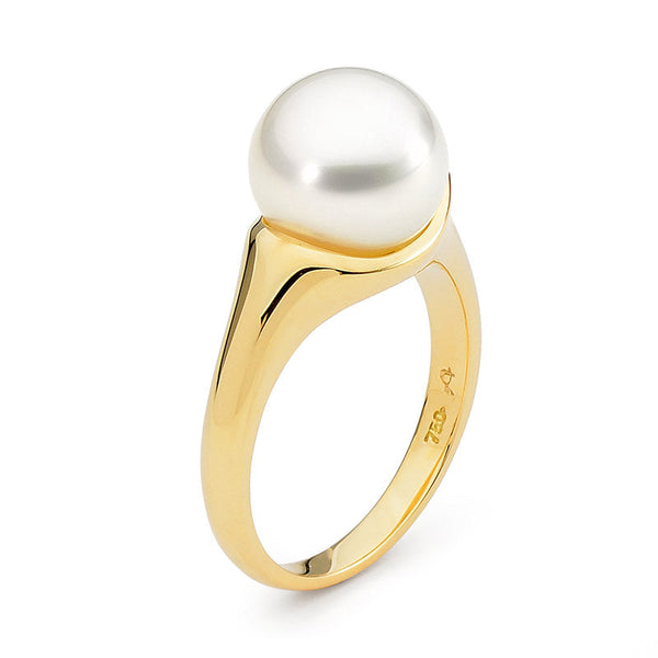 18ct Yellow Gold Pearl Ring – Karington Jewellery